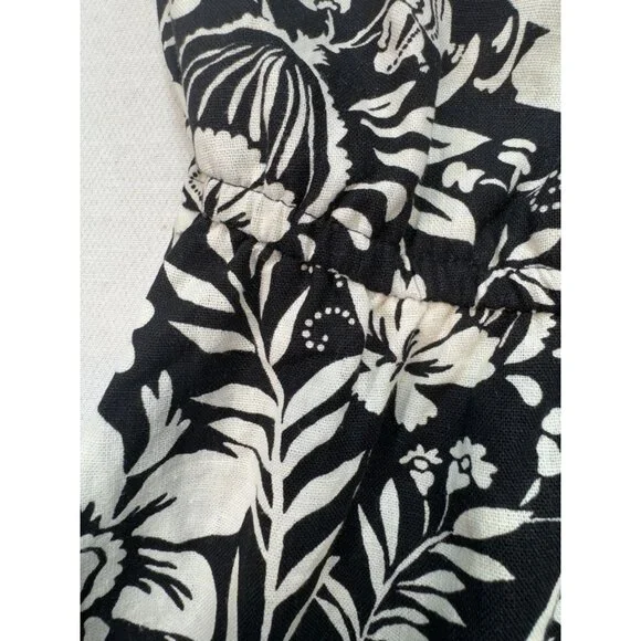 Maggy London Womens Buckle Halter Midi Dress Size 12 Black Floral Couture NWT - Picture 11 of 16